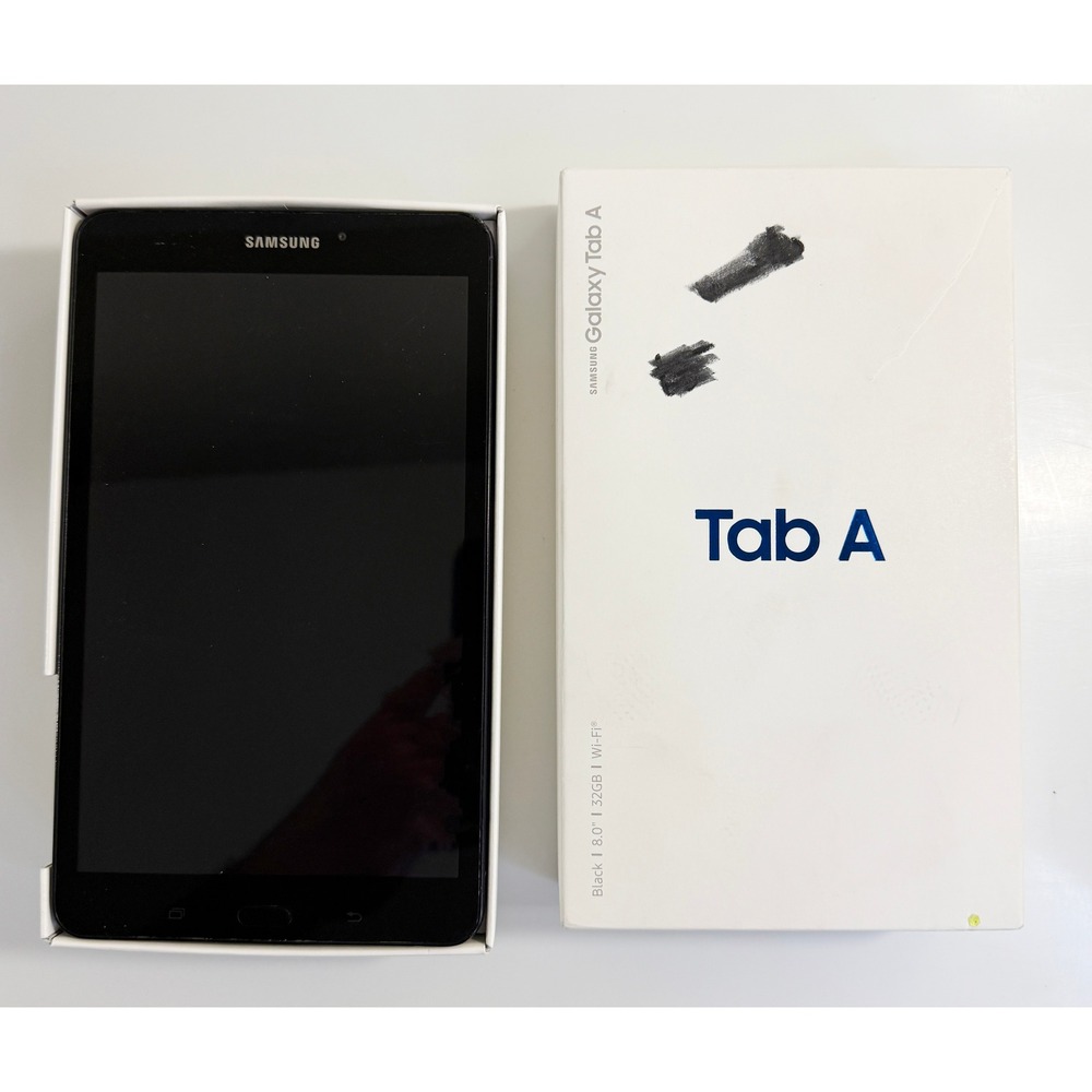 Samsung Galaxy Tab A Tablet 8.0" Black 32GB SM-T380 Wi-Fi 2017 Model NO CABLE